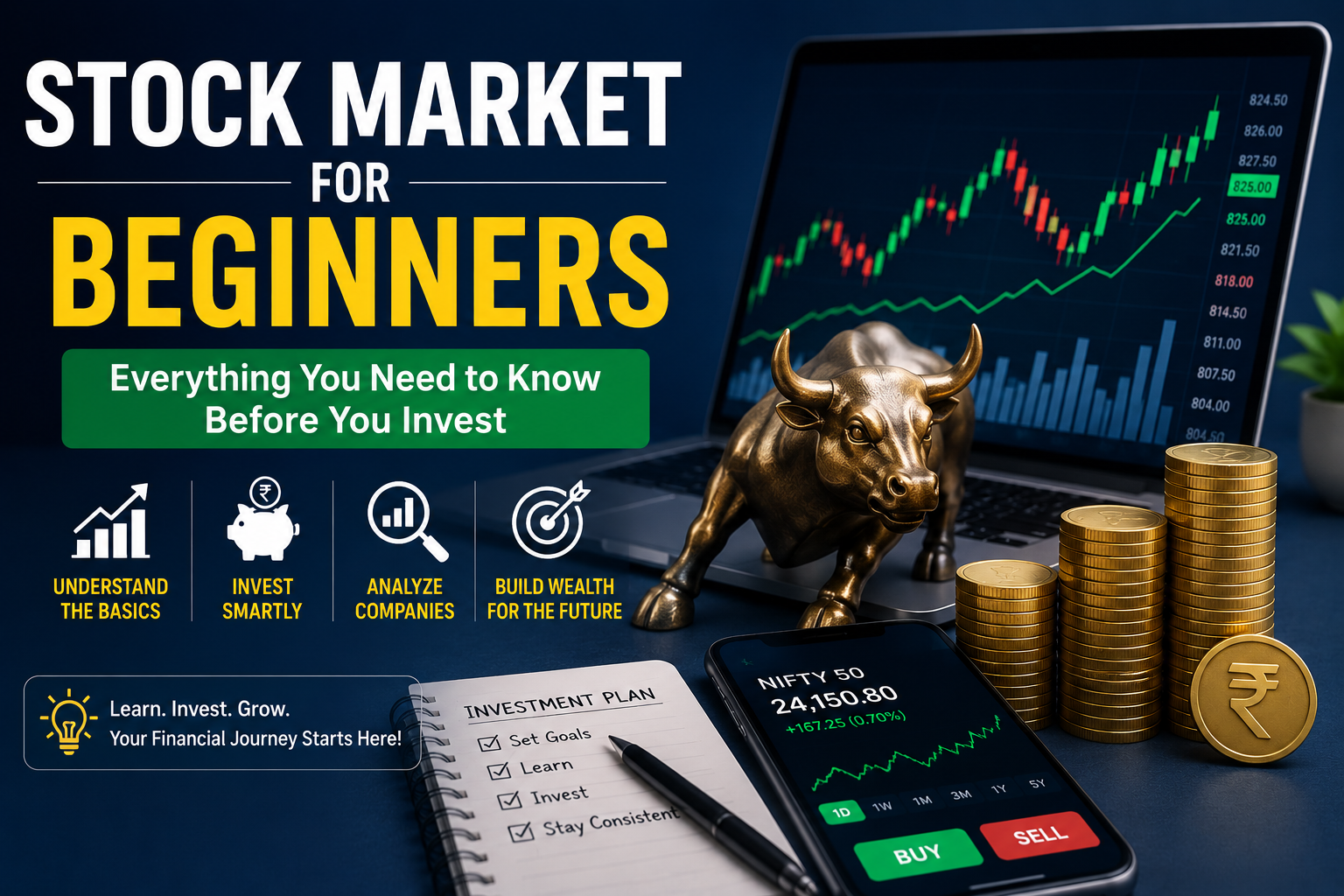 Stock Market for Beginners: Everything You Need to Know Before You Invest (2026 Guide)