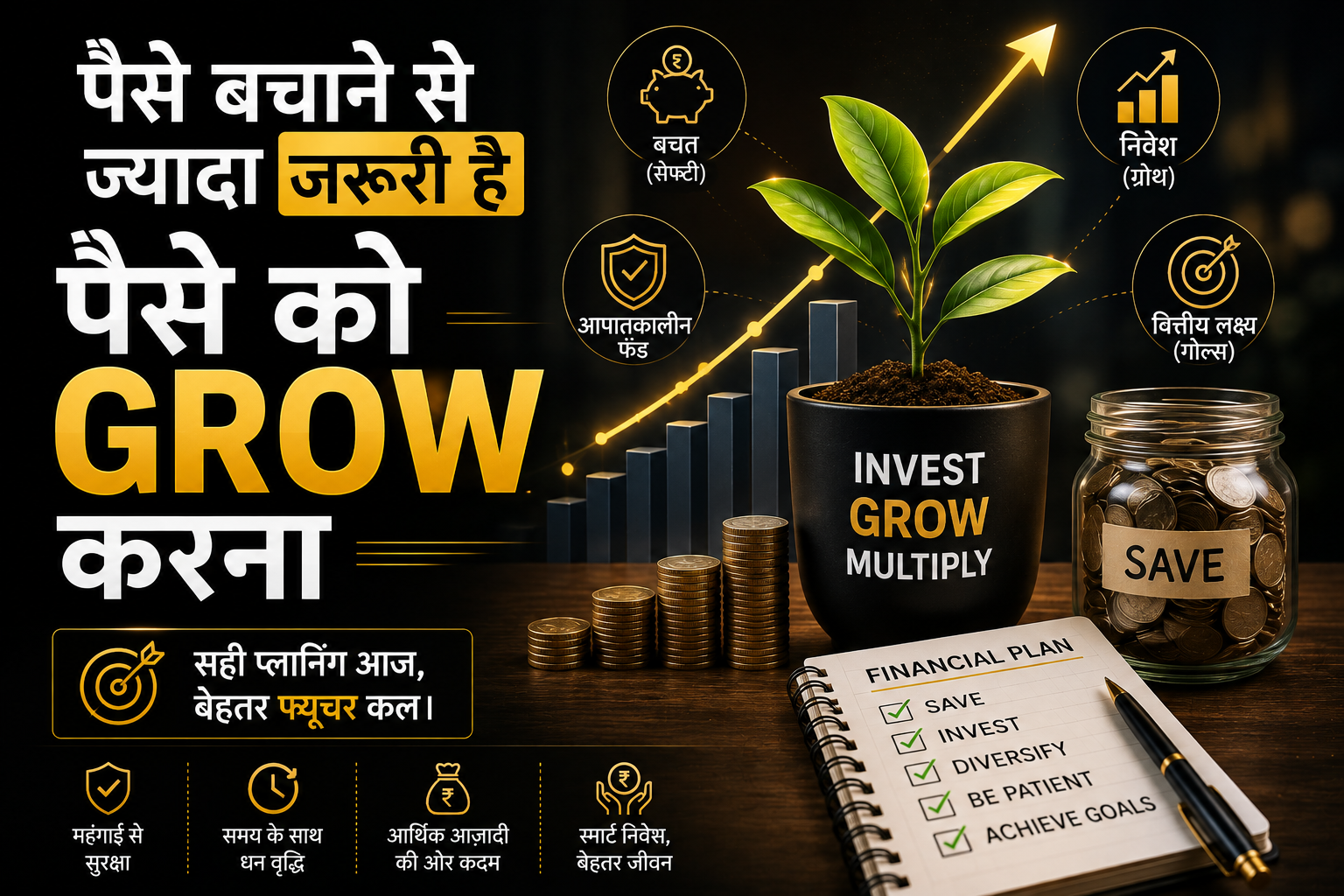 पैसे बचाने से ज्यादा जरूरी है पैसे को Grow करना